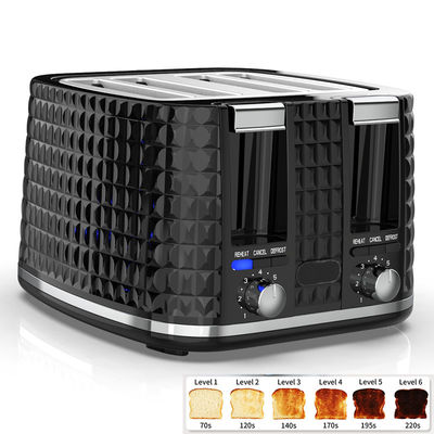 Anbolife XXL 4 ชิ้น โตสเตอร์ โลโก้ไฟฟ้า โตสเตอร์พกพา ขนมปังพาณิชย์ สแตนเลส โตสเตอร์ที่มี 7 การตั้งค่าเงา
