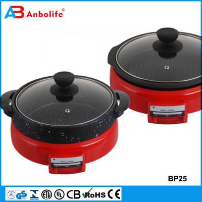 Anbo anti-stick round electric grill pan/electric aluminum pizza pan สําหรับเครื่องใช้ในบ้าน