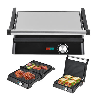 Panini Press แซนวิช เครื่องทําซานวิช เครื่องทําพื้นผิวไม่ติดกัน เครื่องทําความร้อนแบบสองตัว เครื่องทําอาหารเช้าจากสแตนเลส เครื่องทําอาหารเช้า เครื่องทําการติดต่อ เครื่องทําแกรน ไข่ชีส ไข่เบคอน สเต็ก