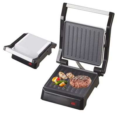Panini Press แซนวิช เครื่องทําซานวิช เครื่องทําพื้นผิวไม่ติดกัน เครื่องทําความร้อนแบบสองตัว เครื่องทําอาหารเช้าจากสแตนเลส เครื่องทําอาหารเช้า เครื่องทําการติดต่อ เครื่องทําแกรน ไข่ชีส ไข่เบคอน สเต็ก