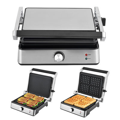 Panini Press แซนวิช เครื่องทําซานวิช เครื่องทําพื้นผิวไม่ติดกัน เครื่องทําความร้อนแบบสองตัว เครื่องทําอาหารเช้าจากสแตนเลส เครื่องทําอาหารเช้า เครื่องทําการติดต่อ เครื่องทําแกรน ไข่ชีส ไข่เบคอน สเต็ก