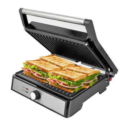 จานที่แยกออก BBQ Panini Press Grill Griddle Grill ภายในที่ไม่มีควัน LED touch screen Grill ติดต่อดิจิตอล