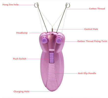ผู้หญิงชายผึ้ง อิเล็กทรริกหน้า Epilator ใยยาง ผ่อนคลายพลังงานด้วยตัวชี้แจงแสง