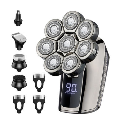 PRO เครื่องโกนหัวสําหรับผู้ชาย 9D 6 ใน 1 เครื่องโกนหัวแบบ LED ที่สามารถชาร์จได้