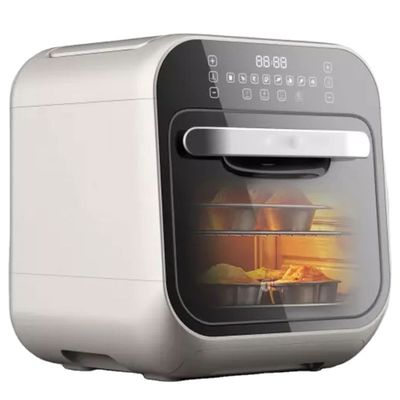ไม่ใช้น้ํามัน 8L 1800W ดิจิตอลสแตนเลสสแตนเลสใช้ในบ้าน ทัชสกรีน Air Fryer Steam Smart