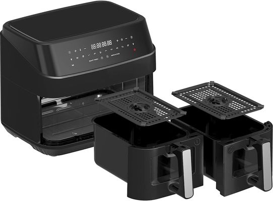 เครื่องต้มอากาศ 2 ช่อง 9 ลิตร พร้อมหน้าต่างกระจก เครื่องต้มอากาศ 2 ช่อง 2 ช่อง 2600W
