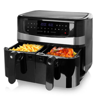 เครื่องต้มอากาศแบบสองกระเป๋าที่ไม่มีน้ํามัน Smart Dual Air Fryer 9L Digital 2400W