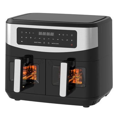 2400W 9L เครื่องต้มอากาศแบบสองแบบ พร้อมหน้าต่างโปร่งใส