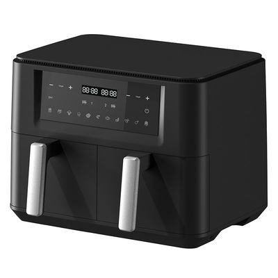9L 2000W Smart Air Fryer Digital Double Basket With Visible Window เครื่องปรุงอากาศแบบดิจิตอลสองกระเป๋า พร้อมหน้าต่างที่เห็นได้ชัด