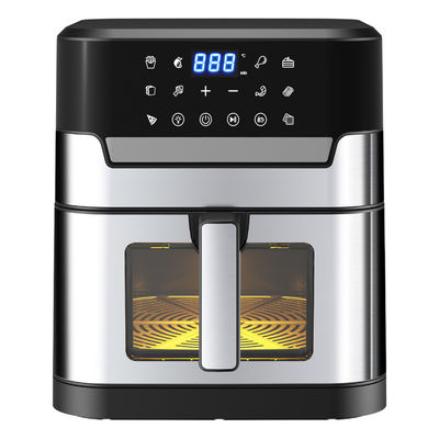 7L พร้อมหน้าต่าง สแตนเลส อากาศ Fryer เตาอบ LED หน้าจอสัมผัสสําหรับ 12 Presets ทําความสะอาดง่าย 1800w Home