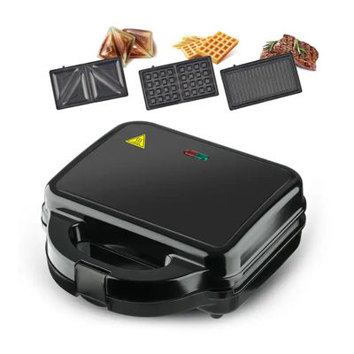 4 3 ใน 1 เครื่องทําแซนวิชกระเทียมขนาดเล็ก เครื่องปั่นอาหารเช้า 850W