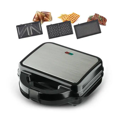 4 3 ใน 1 เครื่องทําแซนวิชกระเทียมขนาดเล็ก เครื่องปั่นอาหารเช้า 850W