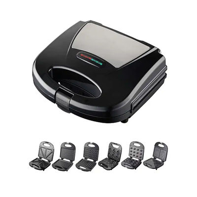 พกพา 6 8 ใน 1 ไม่ติด แซนวิช Bubble Waffle Maker บ้าน