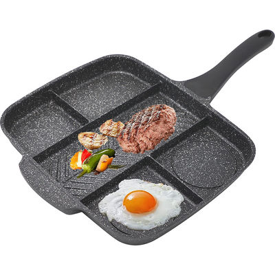 5 4 3 ใน 1 แบ่งกระทะบาร์บีคิว Grill ไฟฟ้า 2000W
