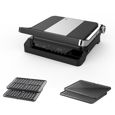 2000W ไฟฟ้าดิจิทัล ติดต่อ Grill จอ ปรับอุณหภูมิการควบคุม Knob Timer เปิด 105 180 องศา