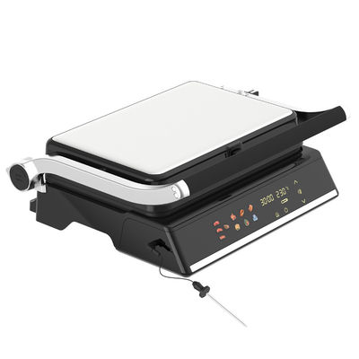 อิเล็กทริกส์ ดิจิตอลติดต่อ BBQ Grill ไม่มีควัน เครื่องครัวที่บ้าน สามารถแยกออกได้ 6 ชิ้น Panini Maker กับเครื่องตรวจจับ