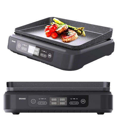 2 ชิ้นลึก Xxl Grill เครื่องทําแซนวิช ปรับอุณหภูมิ ปรับออก แหล่งพลังงานไฟฟ้า Ptfe การใช้ในครัวเรือน