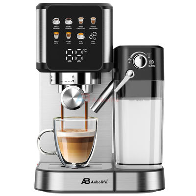 Anbo Big Touch Screen Control Cappuccino Espresso เครื่องทํากาแฟ มีหลายฟังก์ชัน พร้อมเครื่องบด