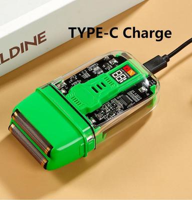 เครื่องโกนหนวดไฟฟ้าสำหรับมืออาชีพ พร้อมแบตเตอรี่ Li-Ion 600 mAh ใช้เวลาชาร์จ 1.5 ชั่วโมง และกันน้ำระดับ IPX4 สำหรับใช้กับใบหน้าและร่างกายของผู้ชาย