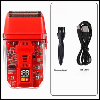 เครื่องโกนหนวดไฟฟ้าสำหรับมืออาชีพ พร้อมแบตเตอรี่ Li-Ion 600 mAh ใช้เวลาชาร์จ 1.5 ชั่วโมง และกันน้ำระดับ IPX4 สำหรับใช้กับใบหน้าและร่างกายของผู้ชาย