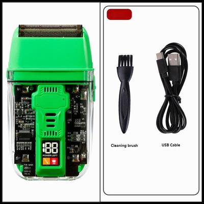 เครื่องโกนหนวดไฟฟ้าสำหรับมืออาชีพ พร้อมแบตเตอรี่ Li-Ion 600 mAh ใช้เวลาชาร์จ 1.5 ชั่วโมง และกันน้ำระดับ IPX4 สำหรับใช้กับใบหน้าและร่างกายของผู้ชาย