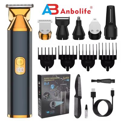 เครื่องตัดผมไฟฟ้าอเนกประสงค์ 6-in-1 พร้อมคุณสมบัติกันน้ำ IPX7 และเวลาชาร์จ 1.5 ชั่วโมง สำหรับการดูแลเส้นผมของผู้ชาย
