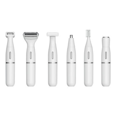 เครื่องโกนไฟฟ้า 6 ใน 1 เครื่องตัดผมจมูกและเครื่องตัดผมหลายฟังก์ชัน พร้อมรับประกัน 1 ปี และพลังงาน USB สามารถชาร์จใหม่ได้