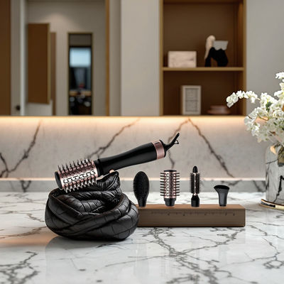 เครื่องเป่าผม 1200W แรงแปรงด้วย 3 ระดับอุณหภูมิและ 220 ~ 240V โวลเตชั่นสําหรับการสไตล์ผมง่าย