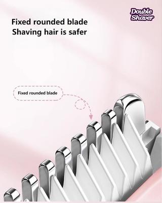 เครื่องโกนไฟฟ้า 2 ใน 1 สําหรับผู้หญิง ใช้เวลาทํางาน 90 นาที และแบตเตอรี่ 400mAh