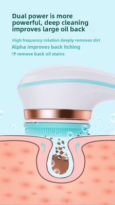 แปรงอาบน้ําไฟฟ้าแบบอัตโนมัติเต็มแบบ ที่สามารถชาร์จใหม่ได้ พร้อมกับมือยาว สครูเบอร์นวดร่างกายซิลิโคน