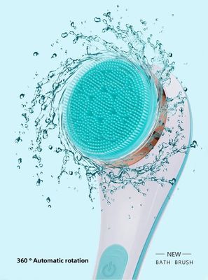 แปรงอาบน้ําไฟฟ้าแบบอัตโนมัติเต็มแบบ ที่สามารถชาร์จใหม่ได้ พร้อมกับมือยาว สครูเบอร์นวดร่างกายซิลิโคน