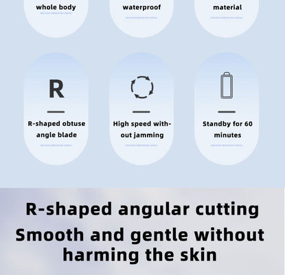 ชุดเครื่องโกนหนวดไฟฟ้าอเนกประสงค์หก-ใน-หนึ่ง พร้อมชาร์จ USB กันน้ำได้เต็มที่ สำหรับการตกแต่งคิ้วและการใช้งานในครัวเรือน