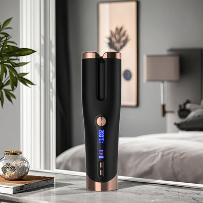 เครื่องล่อผมแบบเซรามิกแบบอัตโนมัติแบบไร้สาย มี 4 การตั้งค่าอุณหภูมิและความร้อนเร็วสําหรับทุกประเภทผม