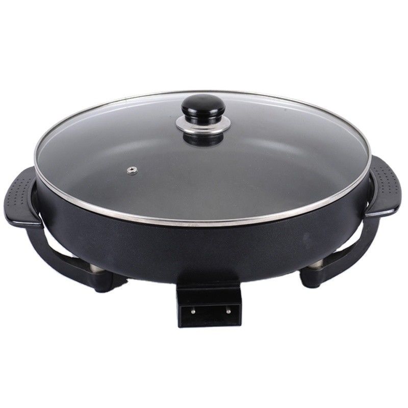 Anbo anti-stick round electric grill pan/electric aluminum pizza pan สําหรับเครื่องใช้ในบ้าน