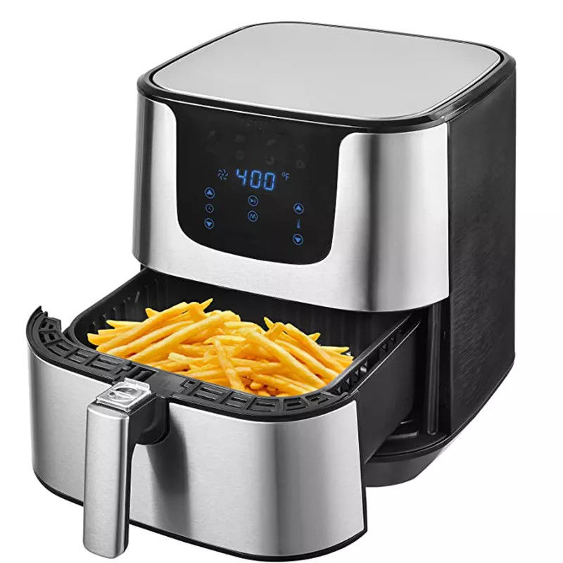 น้ํามันฟรี สแตนเลส อิเล็กทรริก kitchenid อากาศ fryer oven 5.5L 7L XL ดิจิตอล 8 Presets หน้าจอสัมผัส