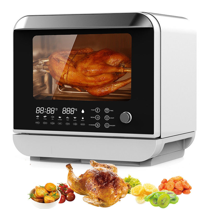 หน้าจอสัมผัส เครื่องปรุงขนย่างไฟฟ้าประจําบ้าน 9L 12L Steam Cooking Oilless Dual Air Fryer Oven