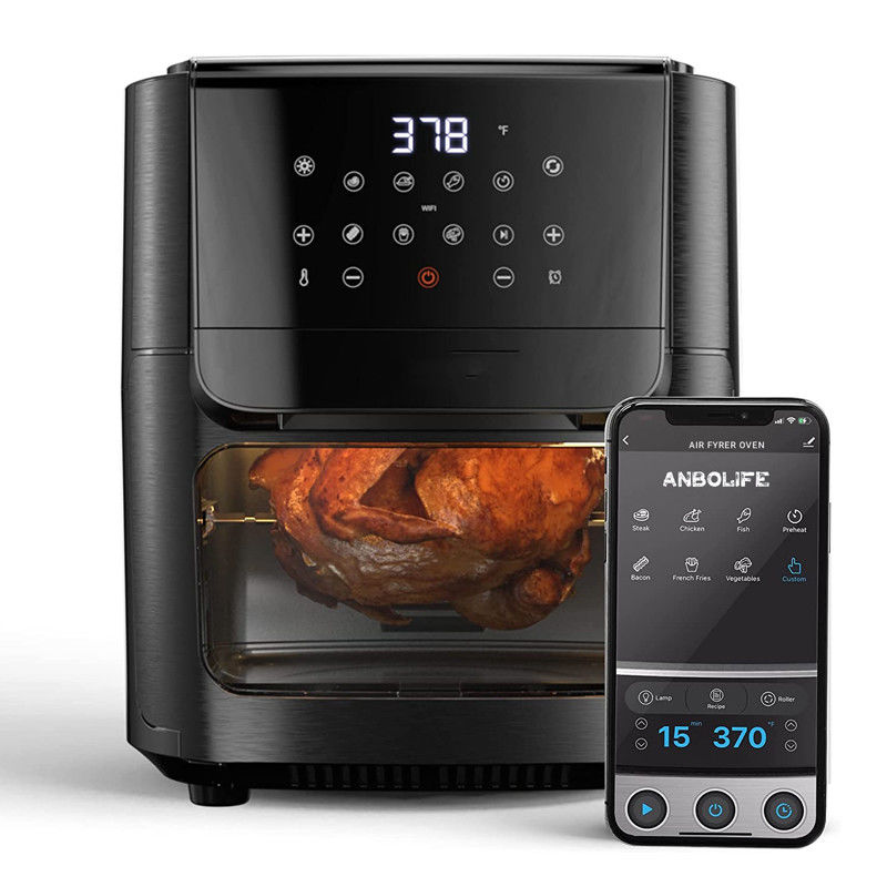 1800W ขาวอากาศ Fryer โฟน 12 ลิตร ดิจิตอลอากาศ Fryer น้ํามันฟรี Wtih Wifi Tuya