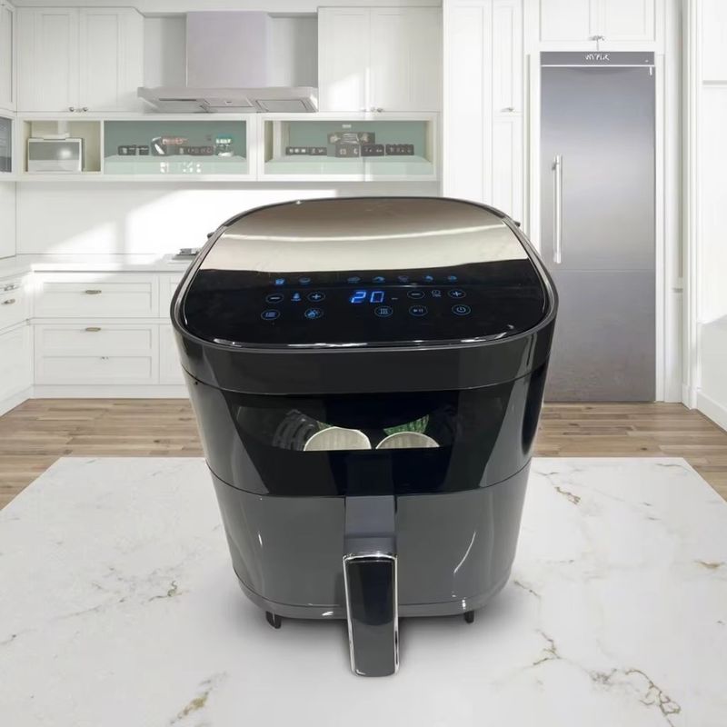 6l Smart Air Fryer Oven สแตนเลส มีหลายประการ สี่เหลี่ยมขนาดเล็ก สุขภาพดี ไฟฟ้าสําหรับครัวเรือน