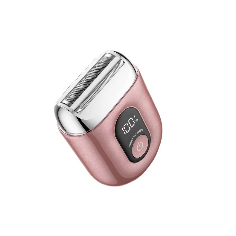 เครื่องโกนหนวดไฟฟ้าสำหรับผู้หญิงพร้อมจอแสดงผลดิจิตอล ชาร์จไฟได้ 450mAh กันน้ำ IPX6 เครื่องเล็มขนสำหรับใช้งาน 90 นาที